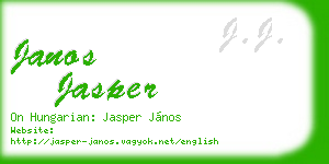 janos jasper business card