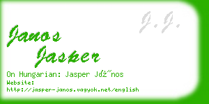 janos jasper business card